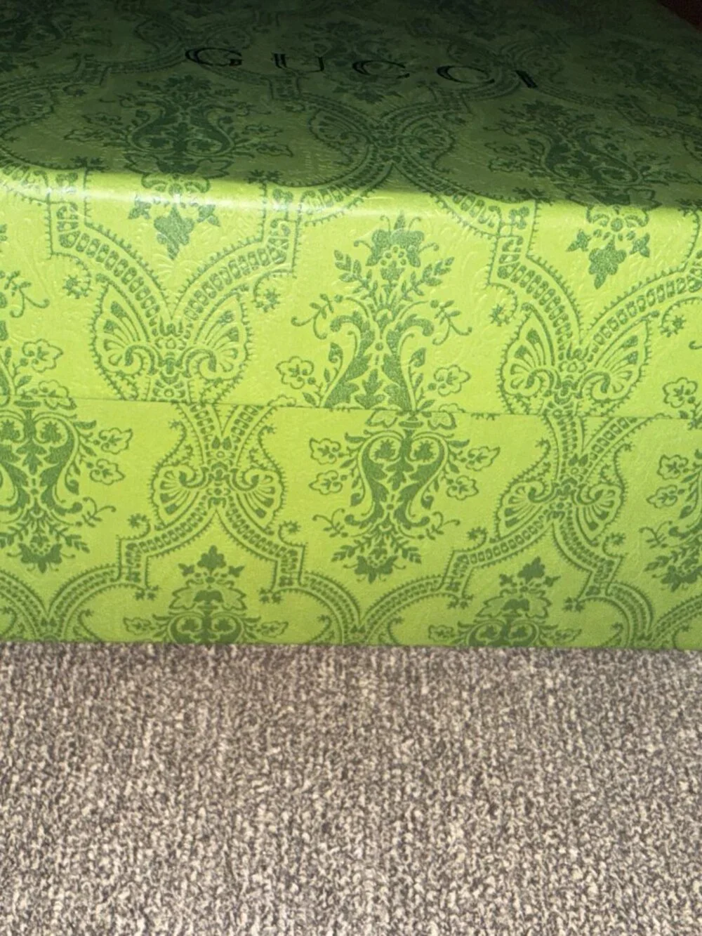 Gucci Signature Gift Box Storage Textured Green Empty